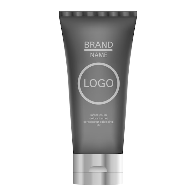 Icono de tubo de crema de hombre Ilustración realista del icono de vector de tubo de crema de hombre para diseño web
