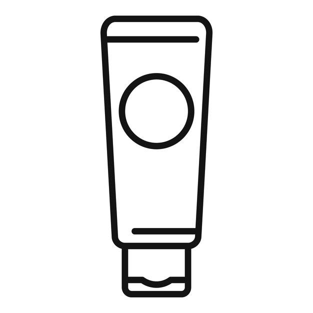 Icono de tubo de crema de manicura vector de contorno cosmético de Spa de belleza polaca