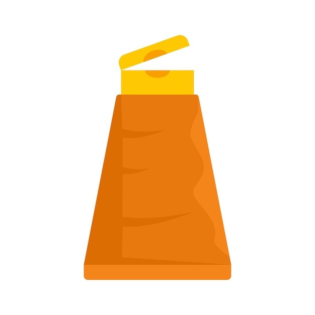 Icono de tubo de crema usado Ilustración plana del icono de vector de tubo de crema usado aislado sobre fondo blanco