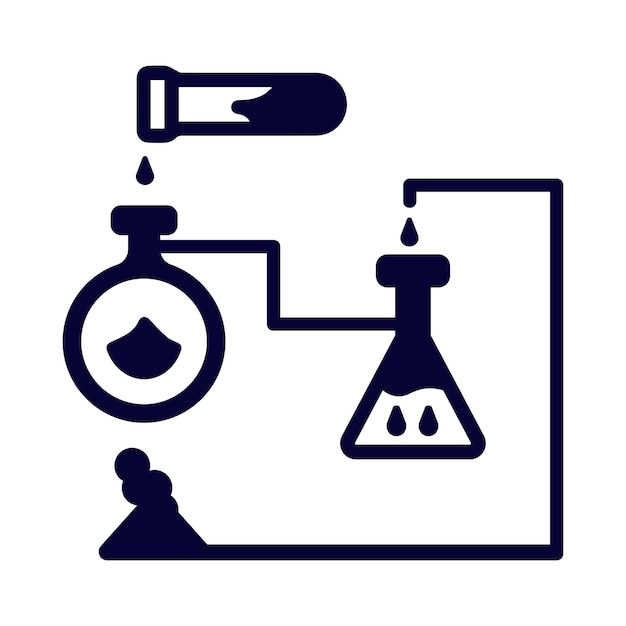 Icono del tubo de ensayo de laboratorio médico