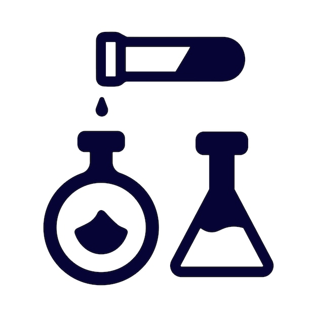 icono de tubo de ensayo de laboratorio médico
