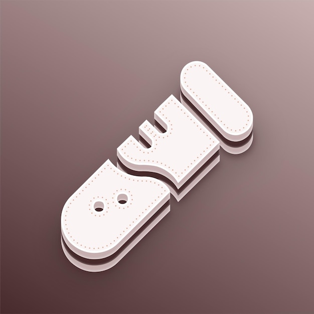 Icono de tubo de ensayo vectorial 3D de tono marrón con fondo editable