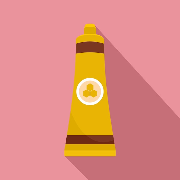 Icono de tubo de miel Ilustración plana del icono de vector de tubo de miel para diseño web