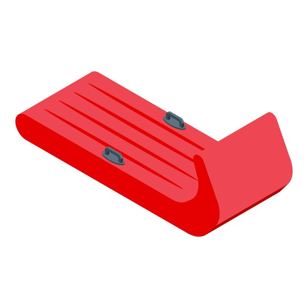 Icono de tubo de nieve vector isométrico Vacaciones de invierno Equipo extremo