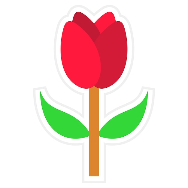 Vector el icono del tulipán