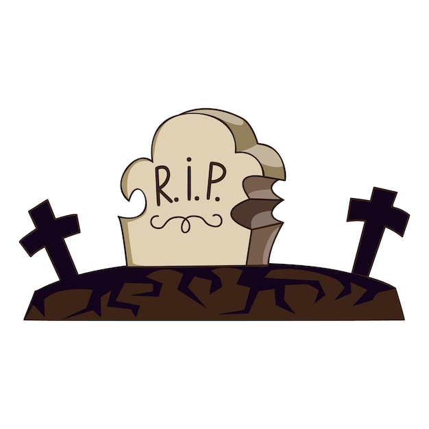 Icono de tumba del cementerio icono vectorial de tumba de cementerio para diseño web