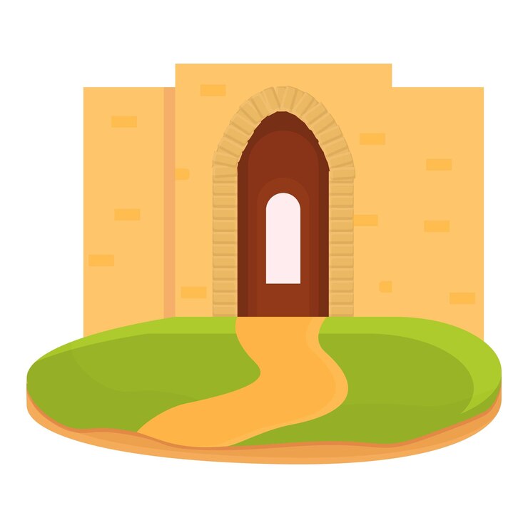 Vector icono de túnel del castillo icono vectorial de túnel de castillo para diseño web aislado en fondo blanco