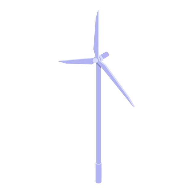 Icono de turbina eólica Isométrica del icono de vector de turbina eólica para diseño web aislado sobre fondo blanco