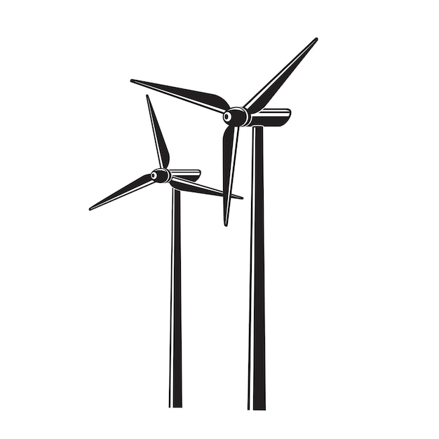 Vector icono de turbina de viento