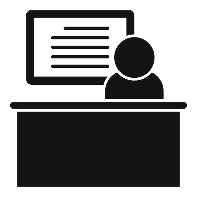 Icono de tutoría vector simple Formación de mentores Ayuda empresarial