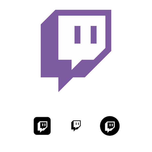 Ícono de Twitch Símbolo dinámico de las redes sociales