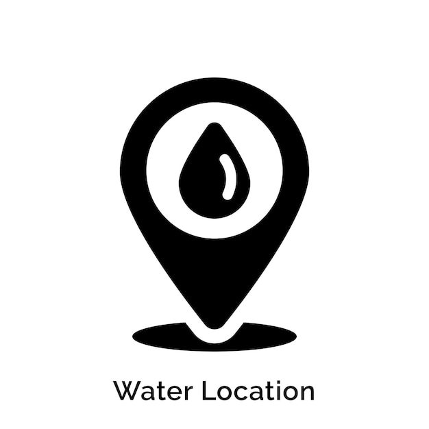 Ícono de ubicación del agua