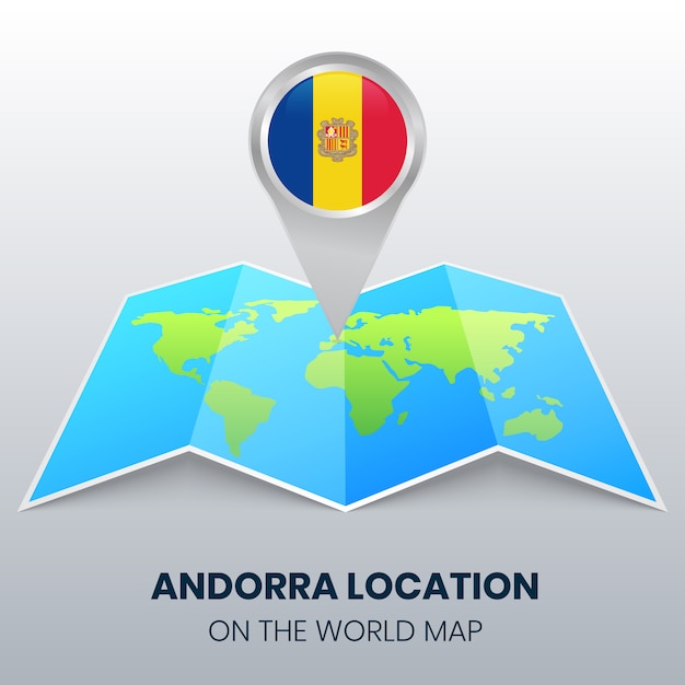 Icono de ubicación de Andorra en el mapa mundial