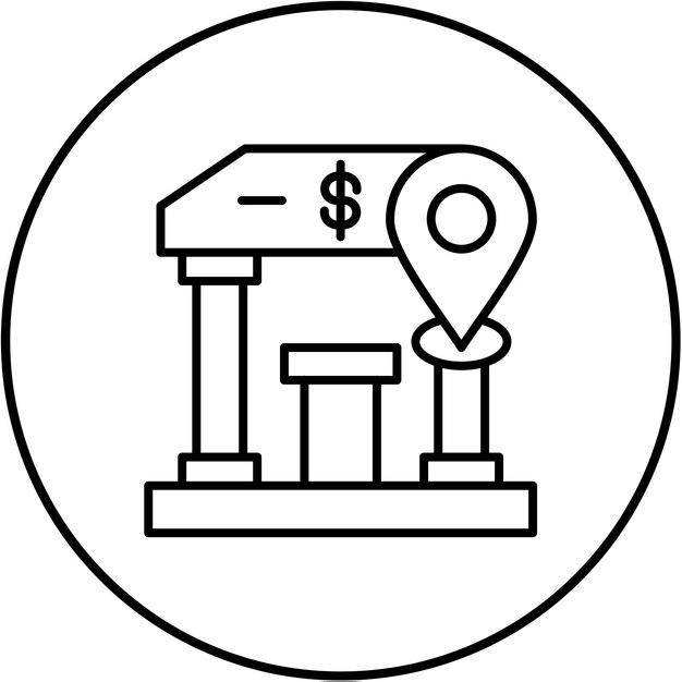 Ícono de ubicación del banco