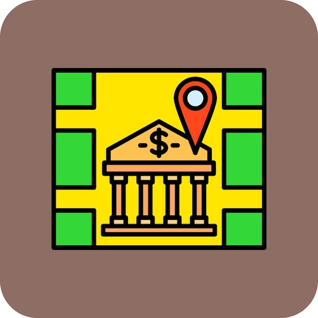 Ícono de ubicación del banco