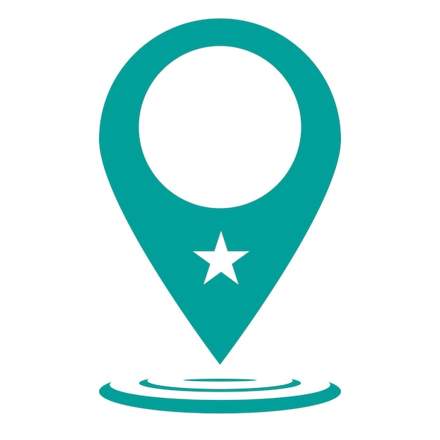 Icono de ubicación en el diseño de ilustración del mapa