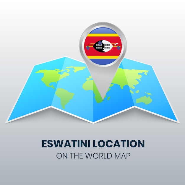 Icono de ubicación de eswatini en el mapa mundial