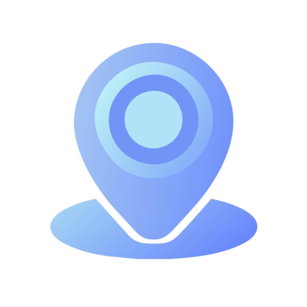 icono de ubicación icono de formas de color gradiente