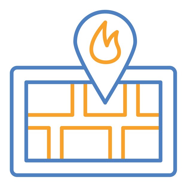 Ícono de ubicación del incendio