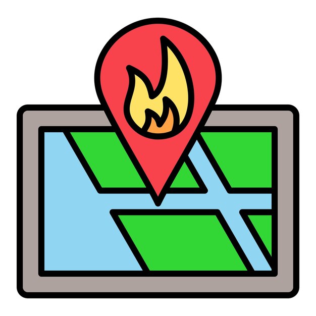 Ícono de ubicación del incendio