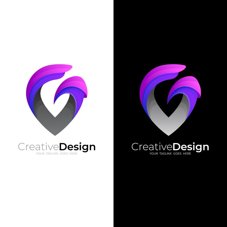 Vector icono de ubicación y logotipo abstracto g