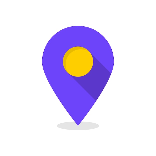 icono de ubicación del mapa como el logotipo de geotag concepto de aplicación móvil de turismo o obtener direcciones y derecho