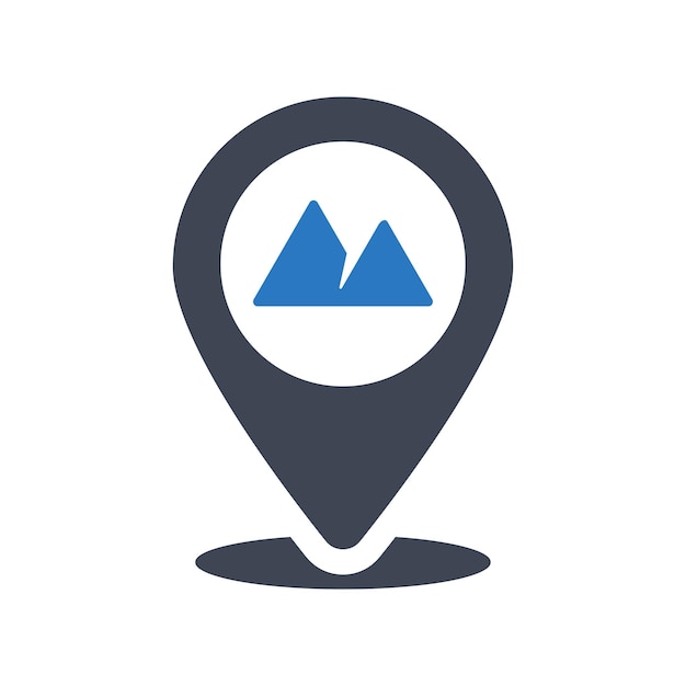 Ícono de ubicación de la montaña