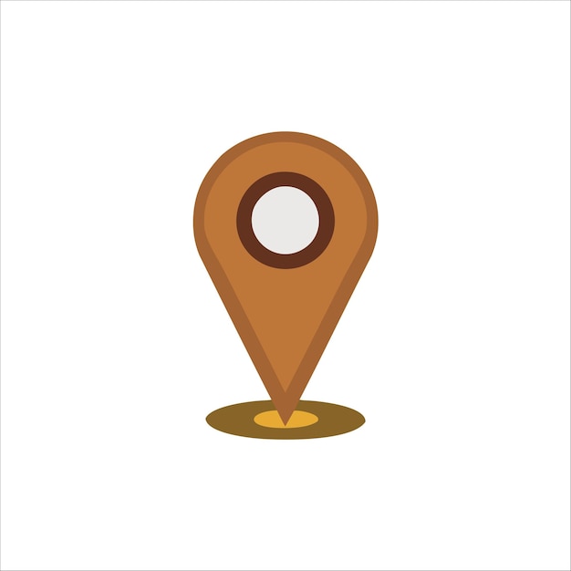 icono de ubicación del pin marrón