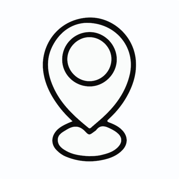 icono de ubicación de pin negro