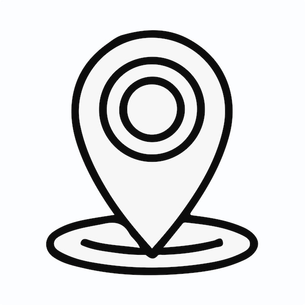 icono de ubicación de pin negro