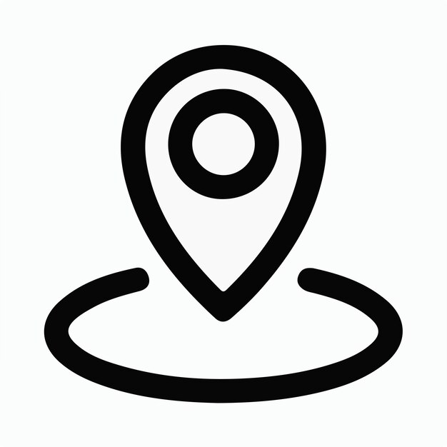icono de ubicación de pin negro