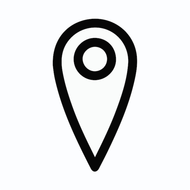 icono de ubicación de pin negro
