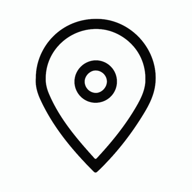 icono de ubicación de pin negro
