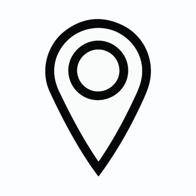 icono de ubicación de pin negro