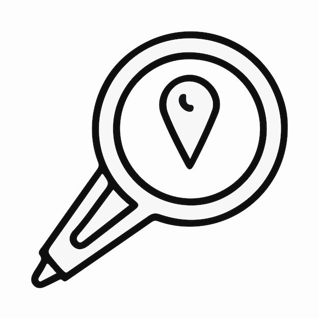 icono de ubicación de pin negro