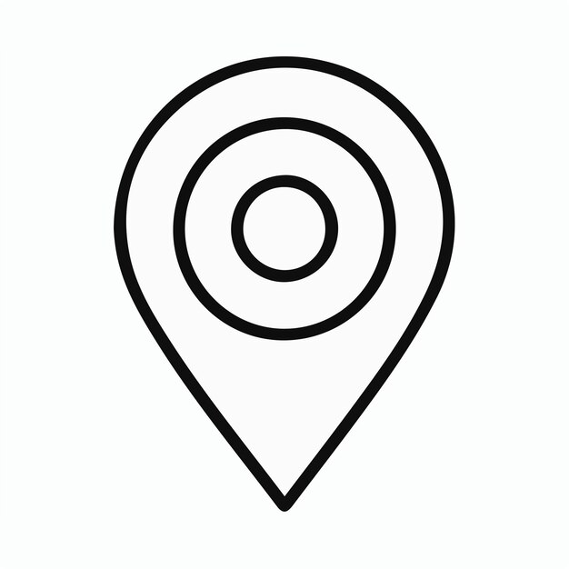 icono de ubicación de pin negro