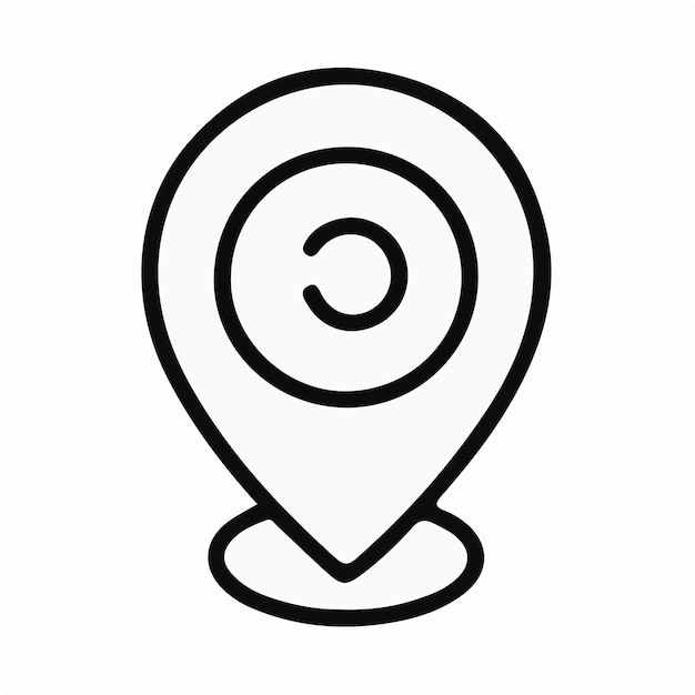 icono de ubicación de pin negro