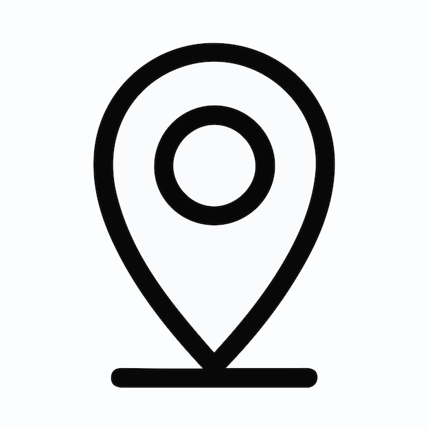 icono de ubicación de pin negro