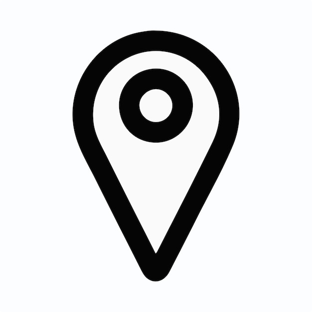 icono de ubicación de pin negro