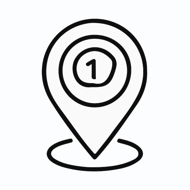 icono de ubicación de pin negro