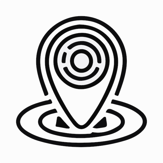 icono de ubicación de pin negro