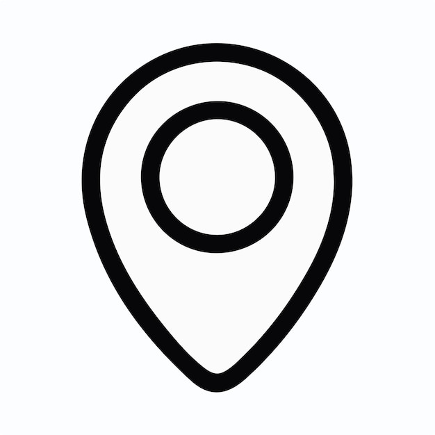 icono de ubicación de pin negro