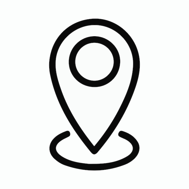 icono de ubicación de pin negro