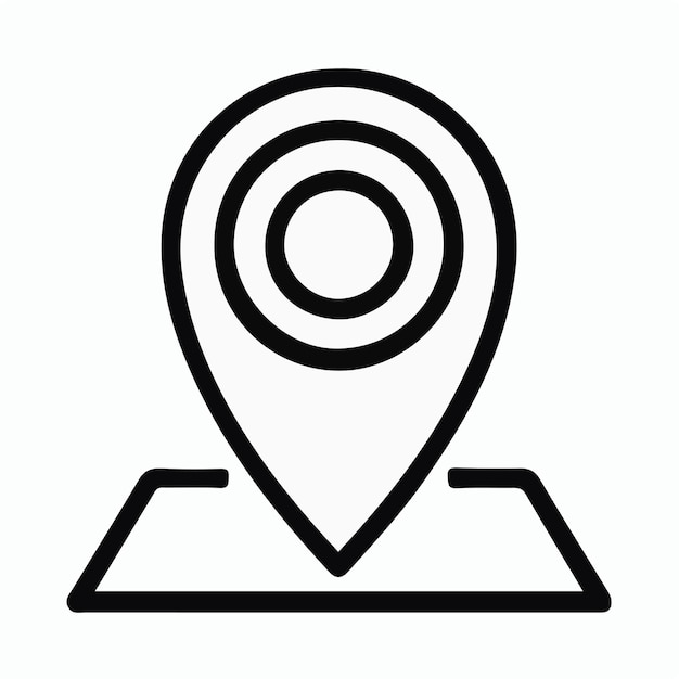 icono de ubicación de pin negro