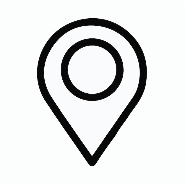 icono de ubicación de pin negro