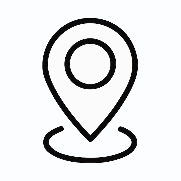 icono de ubicación de pin negro