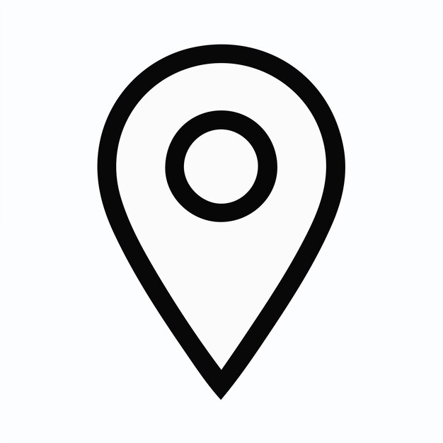 icono de ubicación de pin negro