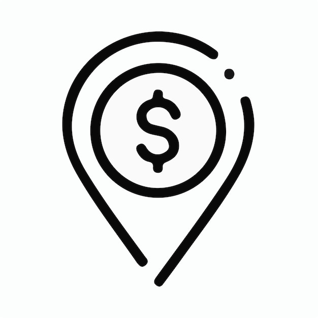 icono de ubicación de pin negro