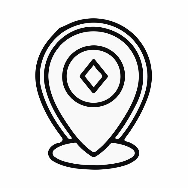 icono de ubicación de pin negro
