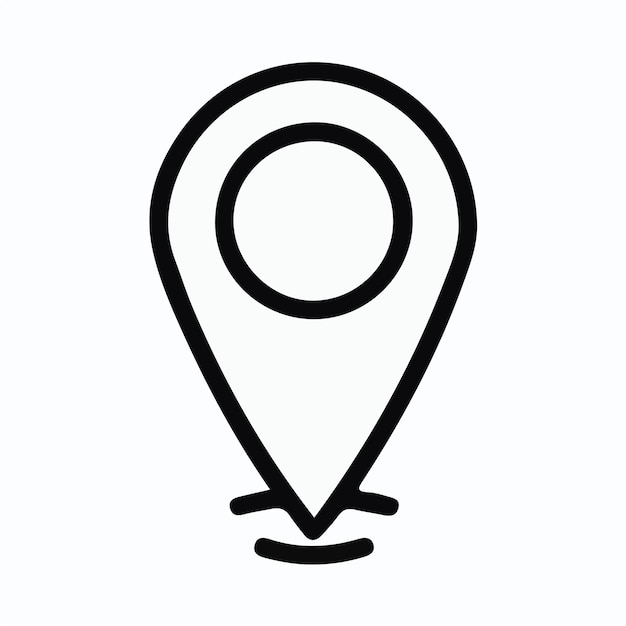 icono de ubicación de pin negro
